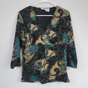 East 5th Y2K Babydoll Top Women's Size M 90's Eclectic Phoebe Buffet Dark Fairy